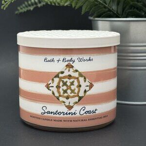 BBW Santorini Coast Bath & Body Works 3 Wick Candle